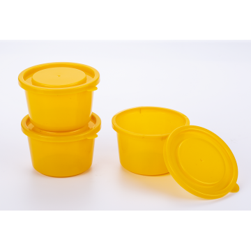 3PK round food container plastic lunch box 3pcs